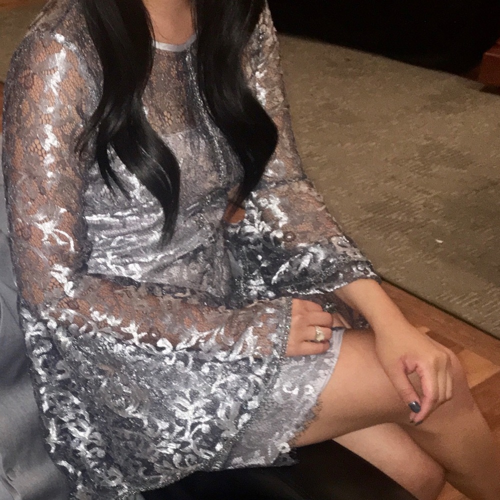 White House Black Market Metallic Dress